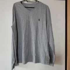 Polo Ralph Lauren グレー Vネック長袖カットソー