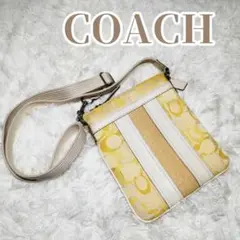 【未使用級】コーチ レア色 ショルダー バッグ ポーチ ポシェット サコッシュ