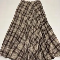 niko and ... プリーツスカート ベージュ系チェック
