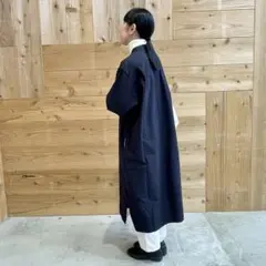 無印良品　MUJI 洗いざらしオックススタンドカラーワンピース　Mサイズ