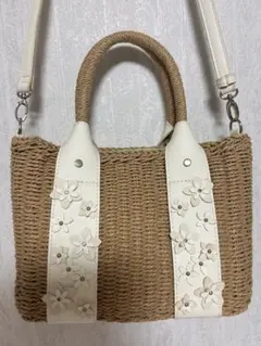 WILLSELECTION 花装飾 かごバッグ