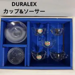 DURALEX ガラス　カップ&ソーサー　ガラスポット　セット　ヴィンテージ品