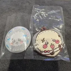 ちいかわ 刺繍缶バッジ ハートのラバーマスコット ラッコ