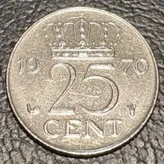 オランダ 25セント硬貨 1977年 - メルカリ