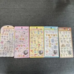 スヌーピー ボンボンドロップ、コットンパフィーシール 5枚セット