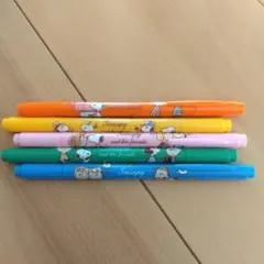 【新品】スヌーピー カラーペン 5本セット　水性ペン　ピーナッツ　レトロ