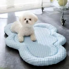 ペット クッション マット ブルー 雲 犬 猫　フワフワ