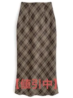 GRL グレイル バイアス　チェック柄　タイトスカート[dk1548]