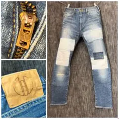 JAPAN BLUE JEANS 日本製　児島デニム　パッチワーク　ストレッチのサムネイル