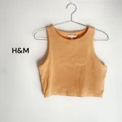 H&M クロップドトップス リブタンクトップ アメスリ オレンジ レディース M