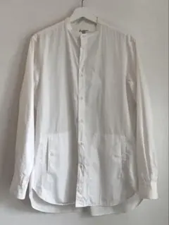 Yohji Yamamoto ヨウジヤマモト 白シャツ ノーカラーシャツのサムネイル