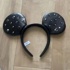 スタッズ付きミッキー耳カチューシャ