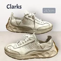 Clarksクラークス　クラフトスピード　本革　シボ革　オフホワイト　24.5のサムネイル