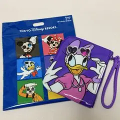 ディズニーリゾート　ポーチ　Tシャツ柄　デイジー