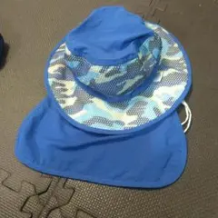 迷彩柄ハット 青 54cm 濡れても大丈夫