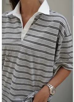 新品】room306♡ Stripe Over Size Shirt ホワイト - メルカリ