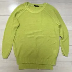 COMME CA ISM レディース サマーニット グリーン イエロー 長袖