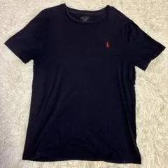 POLO RALPH LAUREN ポロ　ワンポイント刺繍ロゴ　ネイビー　紺　M