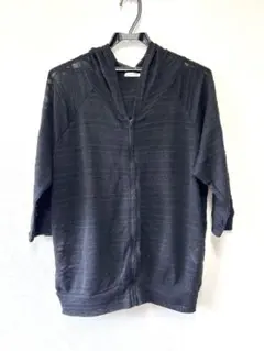 パーカー ニット 黒