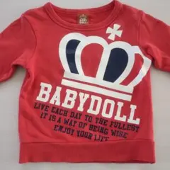 【BABYDOLL】トレーナー 赤 100cm