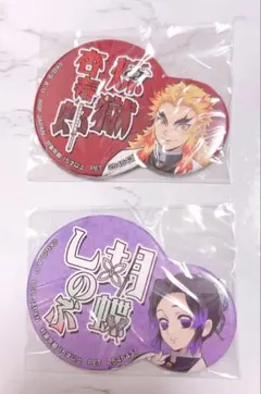 鬼滅の刃 煉獄杏寿郎 胡蝶しのぶ にこいち缶バッジセット 無限城編