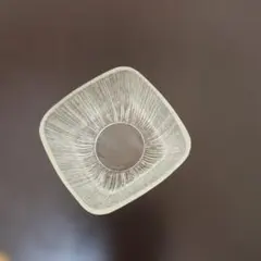ストライプ模様のガラスボウル 中型