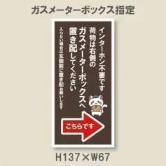 インターホン不要です　荷物は右側のガスメーターボックスへ置き配　マグネット