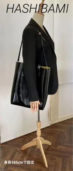 良品HASHIBAMI トートバッグ　パテント・エナメル素材