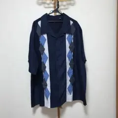 SYNRGY アロハシャツ 2XL ネイビー