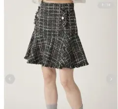 LILY BROWN フリンジツイードミニスカート