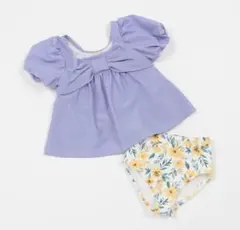 【新品】プティマイン　パフスリーブタンキニ　水着