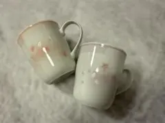 【新品未使用】マグカップ 湯呑み 桜 桜柄 カップ　ペアカップ