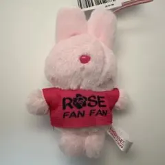 ROSE FAN FAN ウサギ型ぬいぐるみ 約10cm
