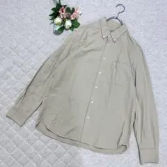無印良品【L】綿100％　ボタンダウンシャツ　胸ポケット　長袖　カジュアル　大人