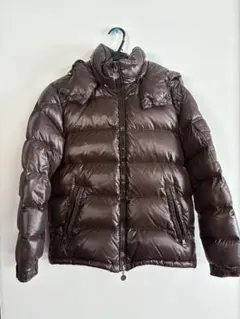 MONCLER ダウンジャケット フード付き ダークブラウン　MAYA