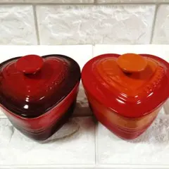 LE CREUSET ハート型ココット 2個セット　ラムカンのサムネイル