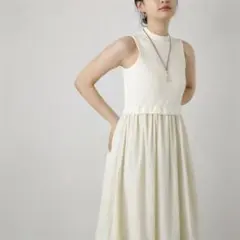 N.NATURAL BEAUTY BASIC* ノースリーブワンピース Ｍ 白