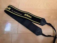 Nikon カメラストラップ 黒/黄色 プロストラップ ニコン オリジナルストラップ プロ イエロー - メルカリ