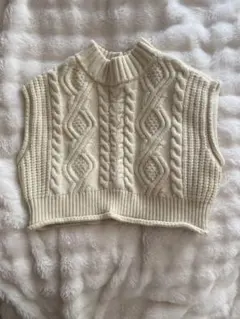 willfully アイボリー ニットベスト