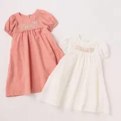 プティマイン　花刺繍ワンピース