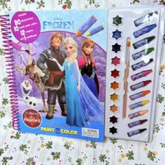 アナ雪　アナと雪の女王 豪華塗り絵セット　英語ストーリー付き　未使用のサムネイル