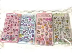 ボンボンドロップ風シール・ぷくぷくシール・立体シール4枚セット【新品未開封】