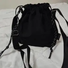ナイロンドローストリングショルダーバッグ