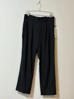 UNIQLO U ワイドフィットタックジャージーパンツ ダークグレー 76cm