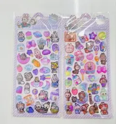 2 ラブブ　LABUBU ボンボンドロップ シール 2シートセット