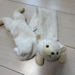 anyfam羊デザイン マフラー 子供用 ホワイト