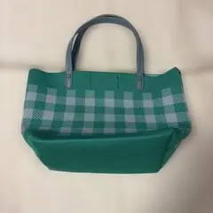 カンペール チェック柄　トートバッグ　グリーン×グレー　夏　かわいいのサムネイル