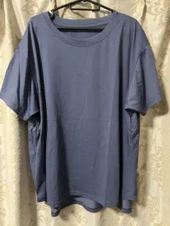 無地 半袖 Tシャツ ブルー系 ゆったりシルエットのサムネイル
