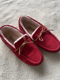 赤ローファー　モカシン