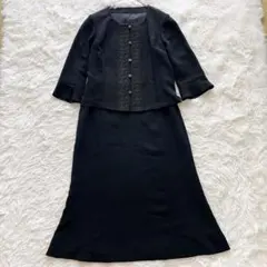 極美品】東京イギン 高級ベルト付 Aライン フレアロングワンピース 